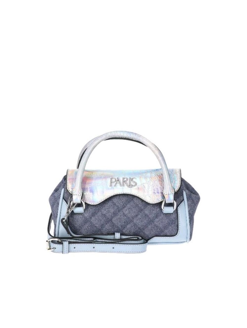 Paris Hilton Women's Mason Mini Tote with Crossbody Strap, Denim